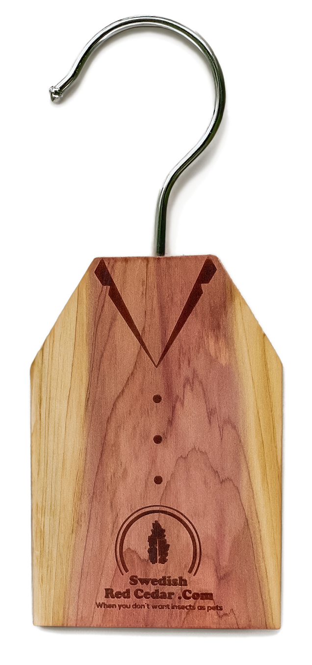 Swedish Red Cedar - Schädlingsplatte mit handgefertigtem Haken