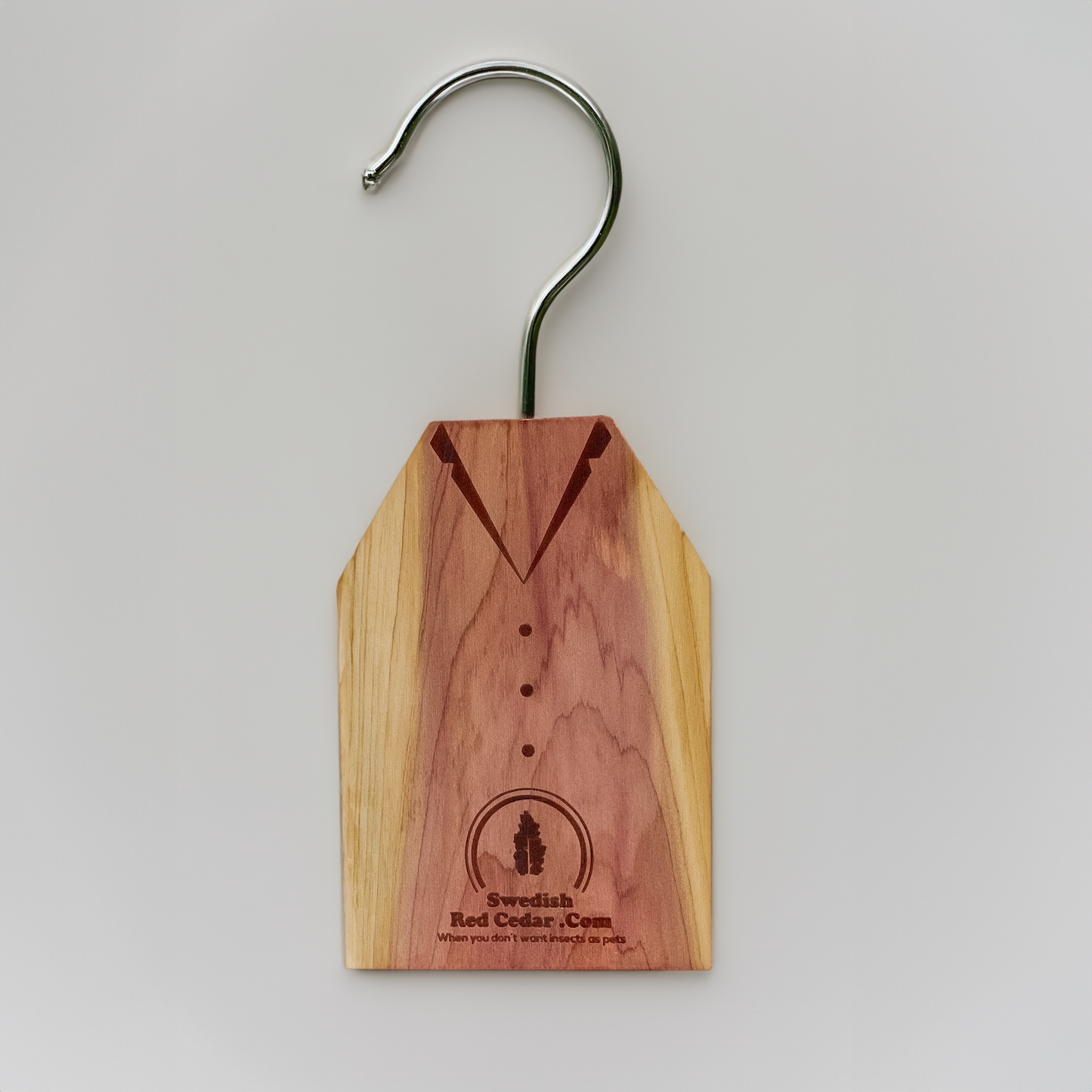 Swedish Red Cedar - Schädlingsplatte mit handgefertigtem Haken