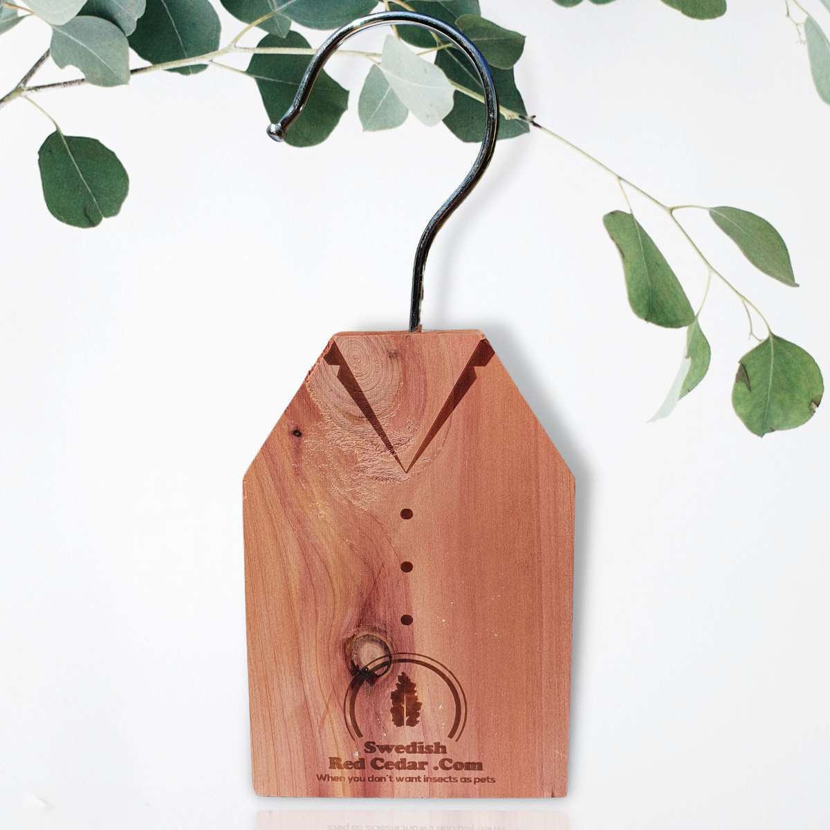 Swedish Red Cedar - Schädlingsplatte mit handgefertigtem Haken