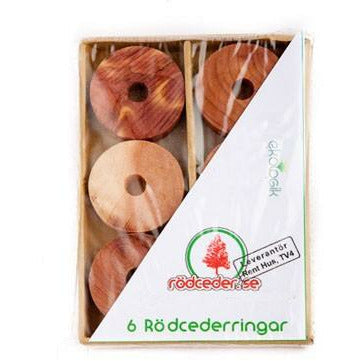 Handgjorda Rödcederringar - Swedish-Red